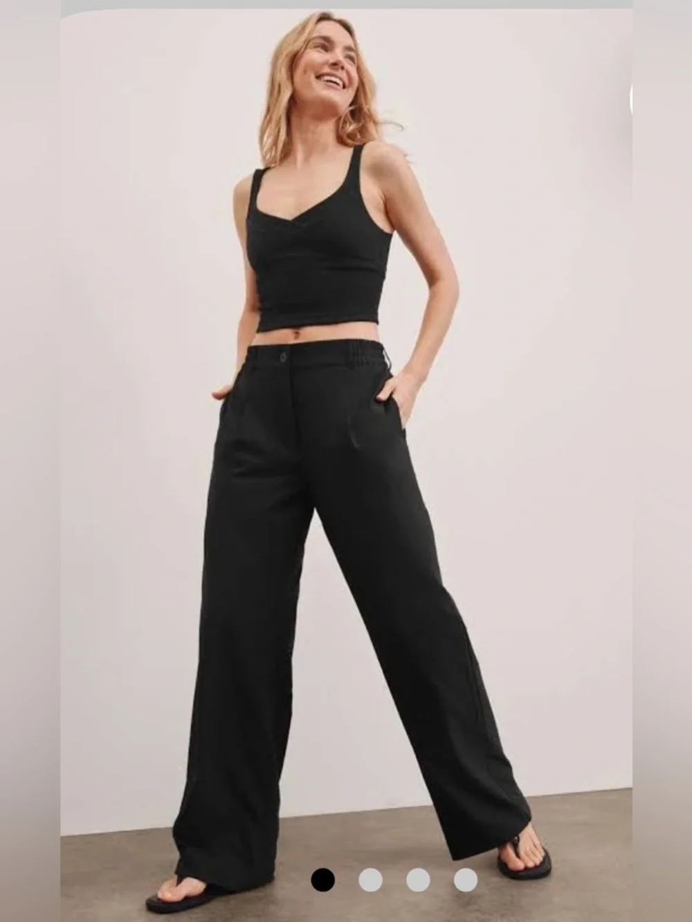 NWT Beyond Yoga Status Wide Leg Trouser 31” - size M - Picture 3 of 9